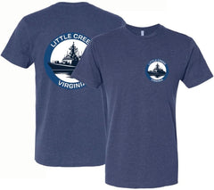R and R Imports Little Creek Virginia Marinestützpunkt Design Souvenir Unisex Baumwoll-Rundhals-T-Shirt