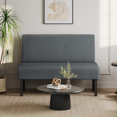 Yaheetech Small Comfy Sofa Mini Loveseat Couch 2-Seater Armless Sofa Chair