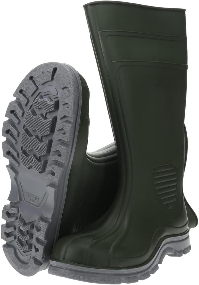 Comfort Tough Plus Green PVC Steel Toe Boots: 1 Pair