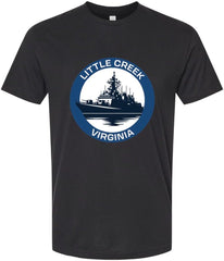 R and R Imports Little Creek Virginia Marinestützpunkt Design Souvenir Unisex Baumwoll-Rundhals-T-Shirt