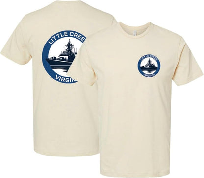 R and R Imports Little Creek Virginia Naval Base Design Souvenir Unisex Cotton Crew Neck T-Shirt