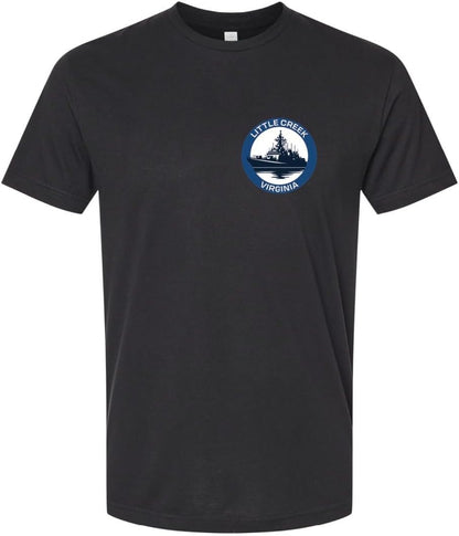 R and R Imports Little Creek Virginia Naval Base Design Souvenir Unisex Cotton Crew Neck T-Shirt