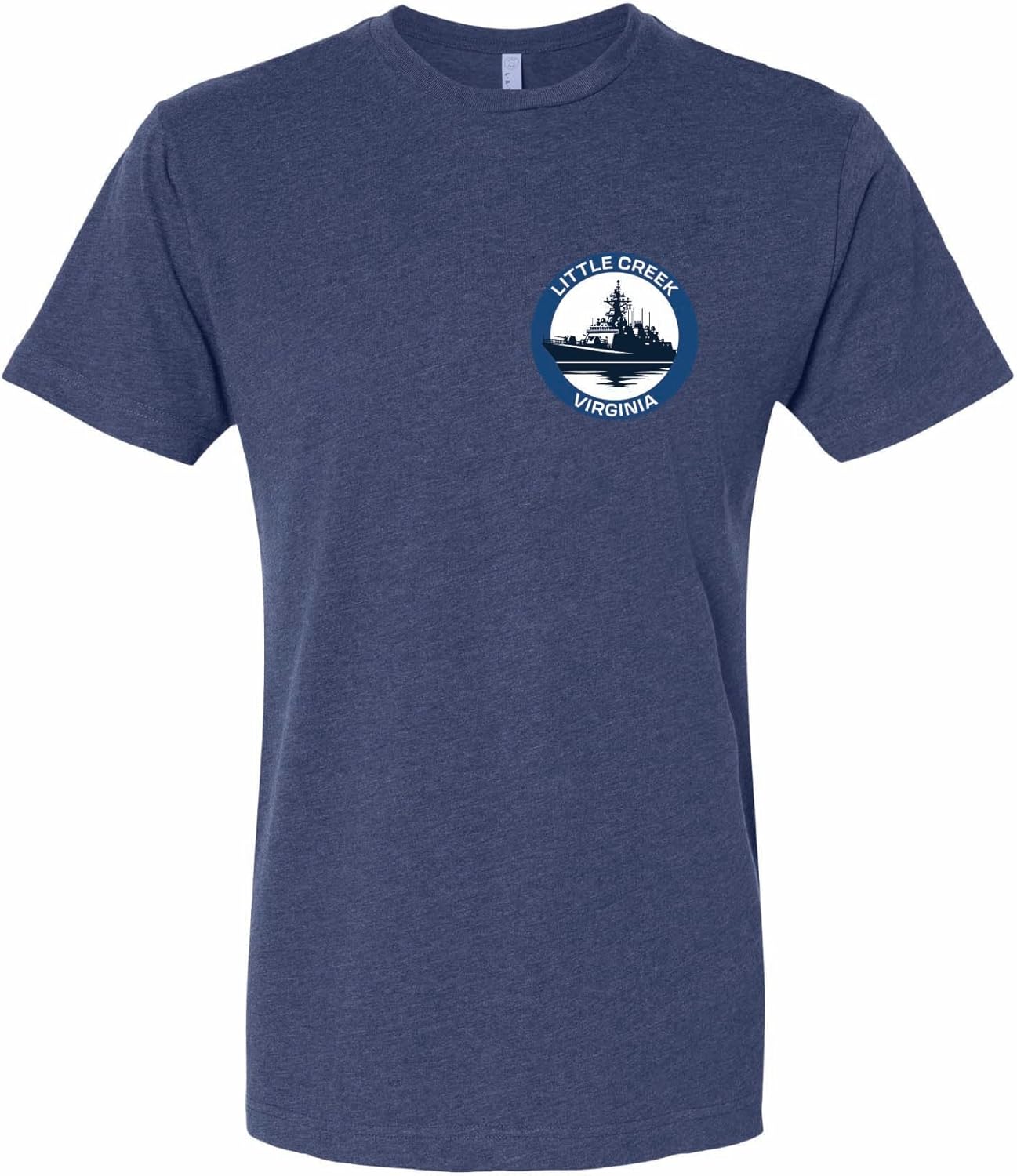 R and R Imports Little Creek Virginia Naval Base Design Souvenir Unisex Cotton Crew Neck T-Shirt