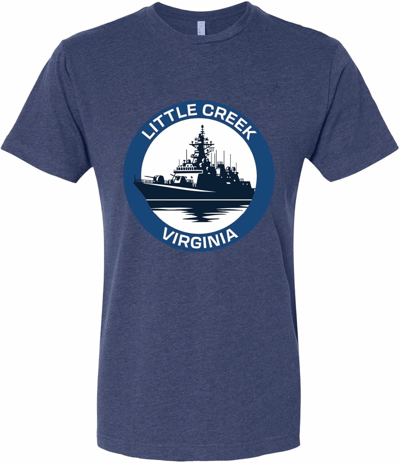 R and R Imports Little Creek Virginia Naval Base Design Souvenir Unisex Cotton Crew Neck T-Shirt