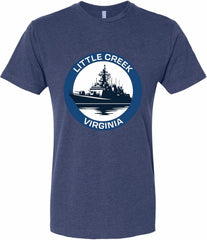 R and R Imports Little Creek Virginia Marinestützpunkt Design Souvenir Unisex Baumwoll-Rundhals-T-Shirt