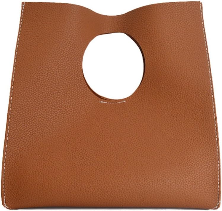 HOXIS Vintage Minimalist Style Soft Pu Leather Handbag Clutch Small Tote